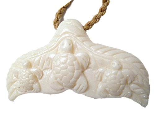 Hawaiian Jewelry Honu Hawaii Sea Turtle Hand Carved Buffalo Bone Hawaii Necklace