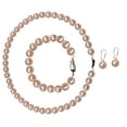 thumbnail image 4 of 1 Set of Shell Pearl Jewelry Decorative Bracelet Earring Necklace Jewelry (Pink), 4 of 8
