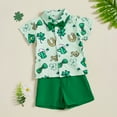 thumbnail image 5 of Okbabeha Toddler Boy Irish Shorts Set Clover Button-up Bow Tie Shirt Shorts, 5 of 8