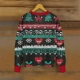 thumbnail image 4 of Zedker Christmas Sweaters for Women Button Down Cardigan Knit Sweater Funny Xmas Outwear,Plus Size Black XXL, 4 of 4