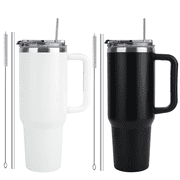 Open Box 40 oz Tumbler with Handle and Straw Lid Insulated Tumblers Cups with Lids Straws Double Wall Vacuum Leak Proof Stainless Steel 40oz Tumbler Travel Mug Gifts for Men or Women