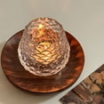 thumbnail image 4 of YOHAVEN Pinecone Glass Candle Cup, High Temperature Resistant Thickened Glass, 2.95x2.56x1.77 Inch, Romantic Candlelight Dinner Prop, Tea Light Holder, Clear, Versatile Decor, Easy Clean, 4 of 6