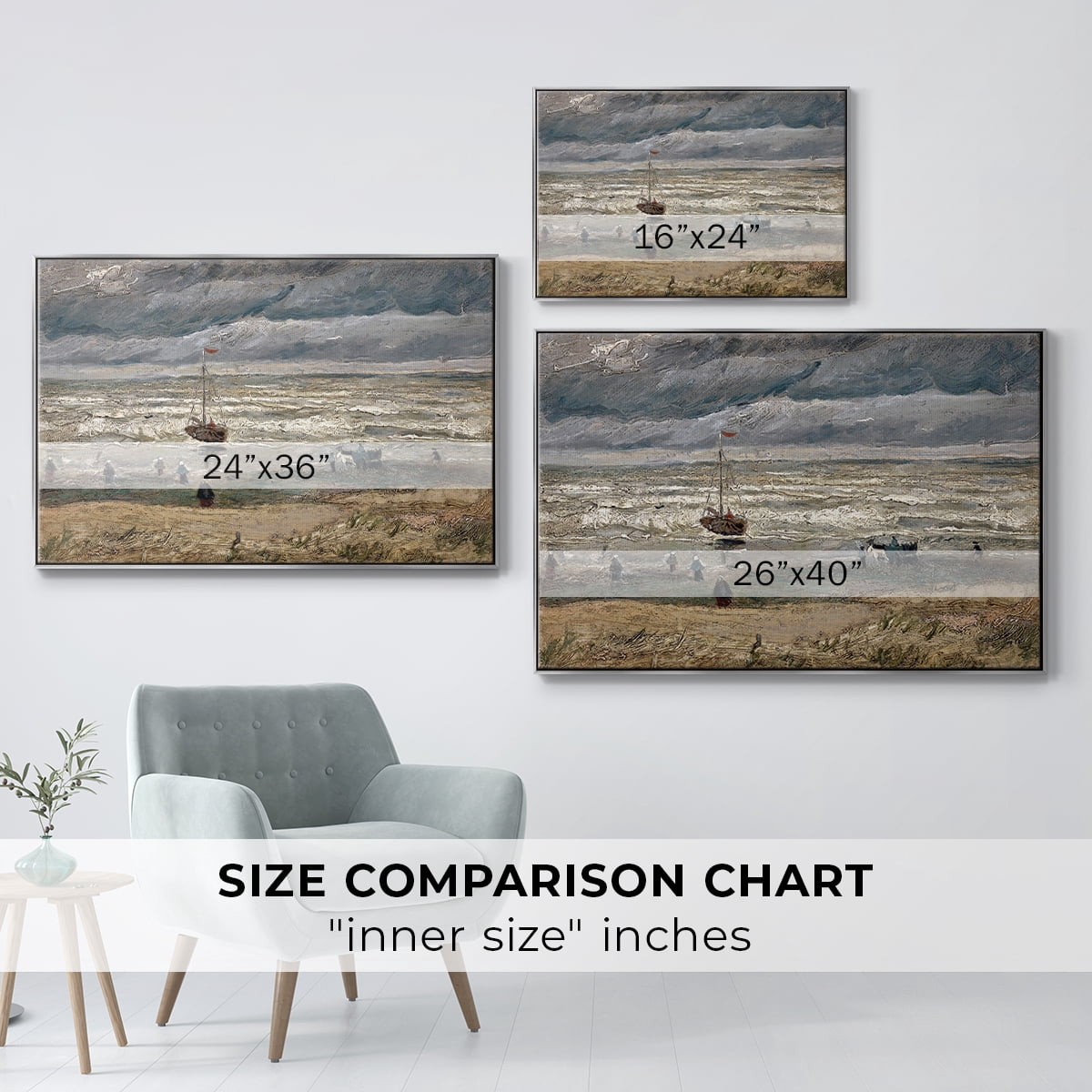 Vintage Landscape-CXXVII By Wexford Home Framed in Silver Wood Gallery Wrapped Canvas 27 in. x 41 in.