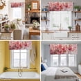 thumbnail image 5 of Flower Painted, Abstract Blush Pink Watercolor Kitchen Curtain Valances for Windows Farmhouse Short Curtains, Rod Pocket Valance Curtain for Bedroom Cafe Living Room, 5 of 8