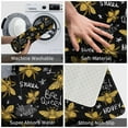 thumbnail image 4 of Bingfone Hohey Bee Golden Embroidery Door Mat 16"X24" Front Entrance Non-Slip Low Profile Washable For Entryway, 4 of 9