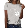 thumbnail image 6 of Neewe Women's T Shirts Short Sleeve Tees Heart Graphic Loose Summer Tops, 6 of 6