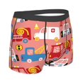 thumbnail image 3 of Disketp Cartoon With Traffic Elements Men'S Boxer Briefs,Soft And Breathable Cotton Underwear With Comfortflex Waistband, 3 of 8