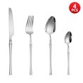 thumbnail image 5 of 4/6/16/24pcs Silver stainless steel cutlery Steak knife and fork dessert spoon spoon and teaspoon Home restaurant cutlery set, 5 of 5
