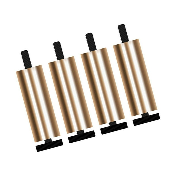 4 patas para muebles, patas de sofá, resistentes y resistentes al óxido, patas de repuesto ajustables. oro 12cm