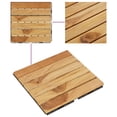 thumbnail image 3 of vidaXL Decking Tiles 10 pcs 30x30 cm Solid Wood Teak Vertical Pattern, 3 of 5