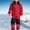 Red, variant on CHUOU Snowsuit Children's Boys Ski Suit Thermal Ski Overall Winter Warm Snow Overall Windproof Winter Suit With Removable Hood Mud Suit Outdoor Softshell Suit