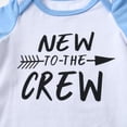 thumbnail image 3 of Newborn Baby Boy Clothes Letter Long Sleeve Romper + Pants + Hat 3PCS Outfits Set Blue, 3 of 6