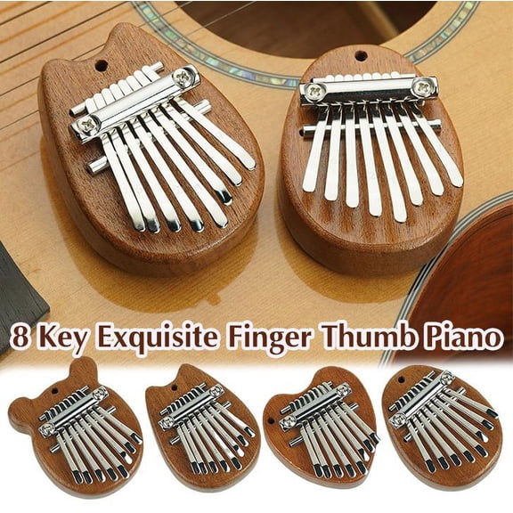 QHUDLV 8 Key Exquisite Mini Finger Thumb Piano Portable Musical Pendant Gifts For Music Lover Instrument Beginner Kids Musical