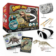 Abacus Brands Tyrannosaurus Rex Dino-Dig Science Kit for Kids, STEM Toys, VR Goggles Included