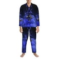 thumbnail image 4 of Kll Steel Skull Sleepwear Mens Flannel Pajamas,Long Cotton Pj Set, 4 of 9