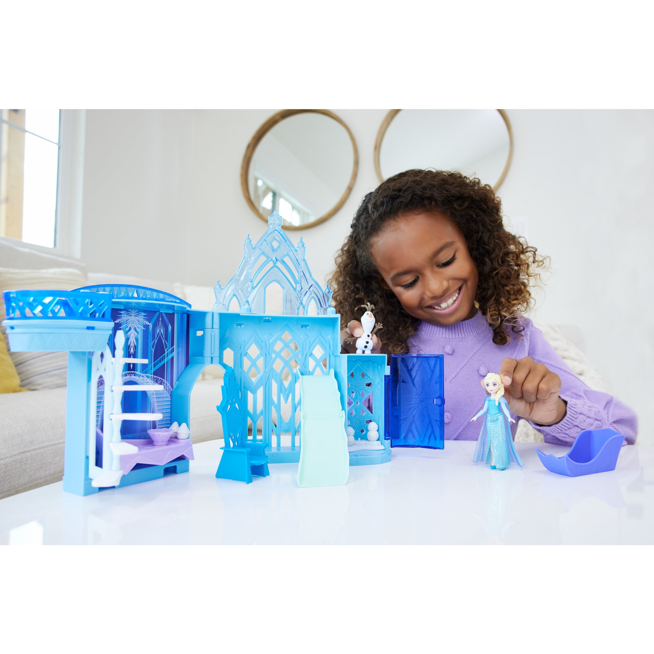 Disney Frozen Elsas Ice Palace Doll House Playset with Small Elsa Doll and Olaf Figure  (图4) Disney Frozen Elsas Ice Palace Doll House Playset with Small Elsa Doll and Olaf Figure  (图4)