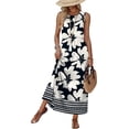 thumbnail image 1 of Robes d'Été Babydoll Robe Maxi Taille Empire Plage Vacances Robes d'Été 2026 avec Poches, 1 of 3