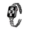 thumbnail image 4 of TECH CIRCLE for Apple Watch Band 42mm 44mm 45mm 49mm Series 9 8 7 6 5 4 3 2 1 SE Ultra/Ultra 2 for women, Bling Replacement Bracelet iWatch Band, Sparkle Stainless Steel Metal Wristband,Black, 4 of 6