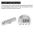 thumbnail image 4 of 200Pack Ribbon End Crimp Clamps, 25mm Stripe Texture Pinch Cord End Clasps, Silver White, 4 of 6