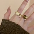 thumbnail image 2 of Anillo abierto para mujer, diseño de nicho de amor con lazo, anillo de dedo índice de alta calidad, anillo de estilo simple y frío, 2 of 5