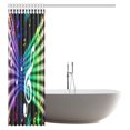 thumbnail image 2 of MYPOP Jazz Music Decor Shower Curtain, Celebration Festival Theme Colorful Artwork with Music Notes Bathroom Decor Set with Hooks, 60 X 72 Inches, 2 of 2