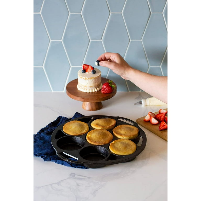 Lodge Seasoned Cast Iron Mini Cake Pan, 7 Impressions