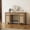 Reclaimed Caramel Oak, variant on SICOTAS 52.1"W Boho Desk with Drawers & Rattan Accent – Farmhouse Writing Desk with Adjustable Shelf & Soft Close Door – Home Office Computer Desk – Reclaimed Caramel Oak