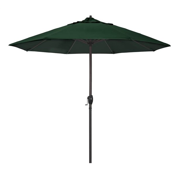 9 ft. Patio Umbrella in Forest Green Fabric