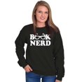 thumbnail image 3 of Book Club Nerd Nerdy Geeky Hipster Women Plus Size Crewneck Sweatshirt Brisco Brands 2X, 3 of 5
