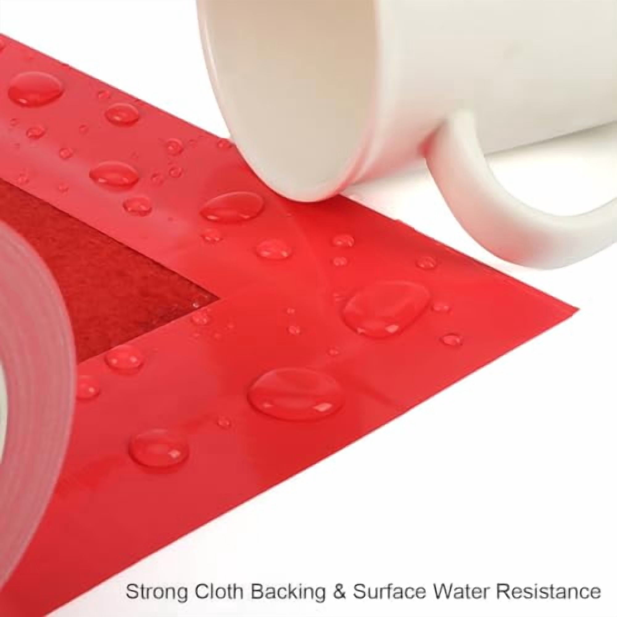 3 Pack Heavy Duty Waterproof Red Duct Tape, 60 Yards x 2 Inch Strong Adhesive Tape Bulk for Indoor Outdoor Repairs