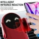 thumbnail image 5 of Soporte de teléfono inteligente para coche con sensor infrarrojo | Cargador inalámbrico con sujeción automática | Carga rápida de 15 W para iPhone y Android | Soporte para salpicadero y parabrisas, 5 of 5