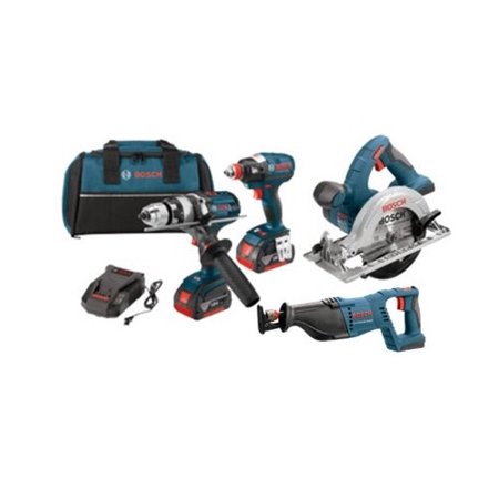 Bosch Cordless Combo Kit 18 0 V 4 Tools 2 Batt Clpk430 181