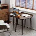 thumbnail image 2 of Costway 45” Extendable Oval Dining Table Set with 2 Half-Round Tables for 4-6 People Walnut, 2 of 10