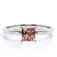 thumbnail image 1 of JeenMata Anillo de Compromiso de Morganita en Corte Princesa de 1 Quilate con Solitario en Oro de 18 K sobre Plata de Ley, 1 of 6