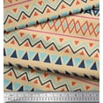 thumbnail image 2 of Soimoi Japan Crepe Satin Fabric Geometric African Printed Craft Fabric by the Yard 42 Inch Wide, 2 of 3