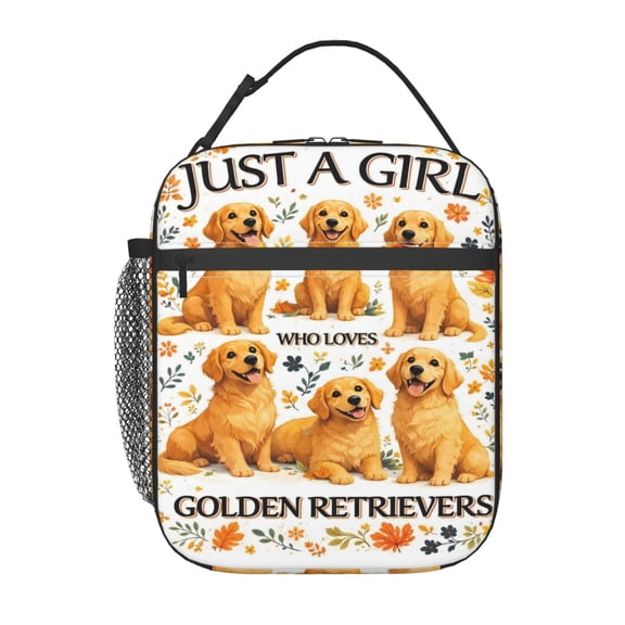 Golden Retriever Dog Lovers Lunch Bag Portable Thermal Lunch Box for Men and Women