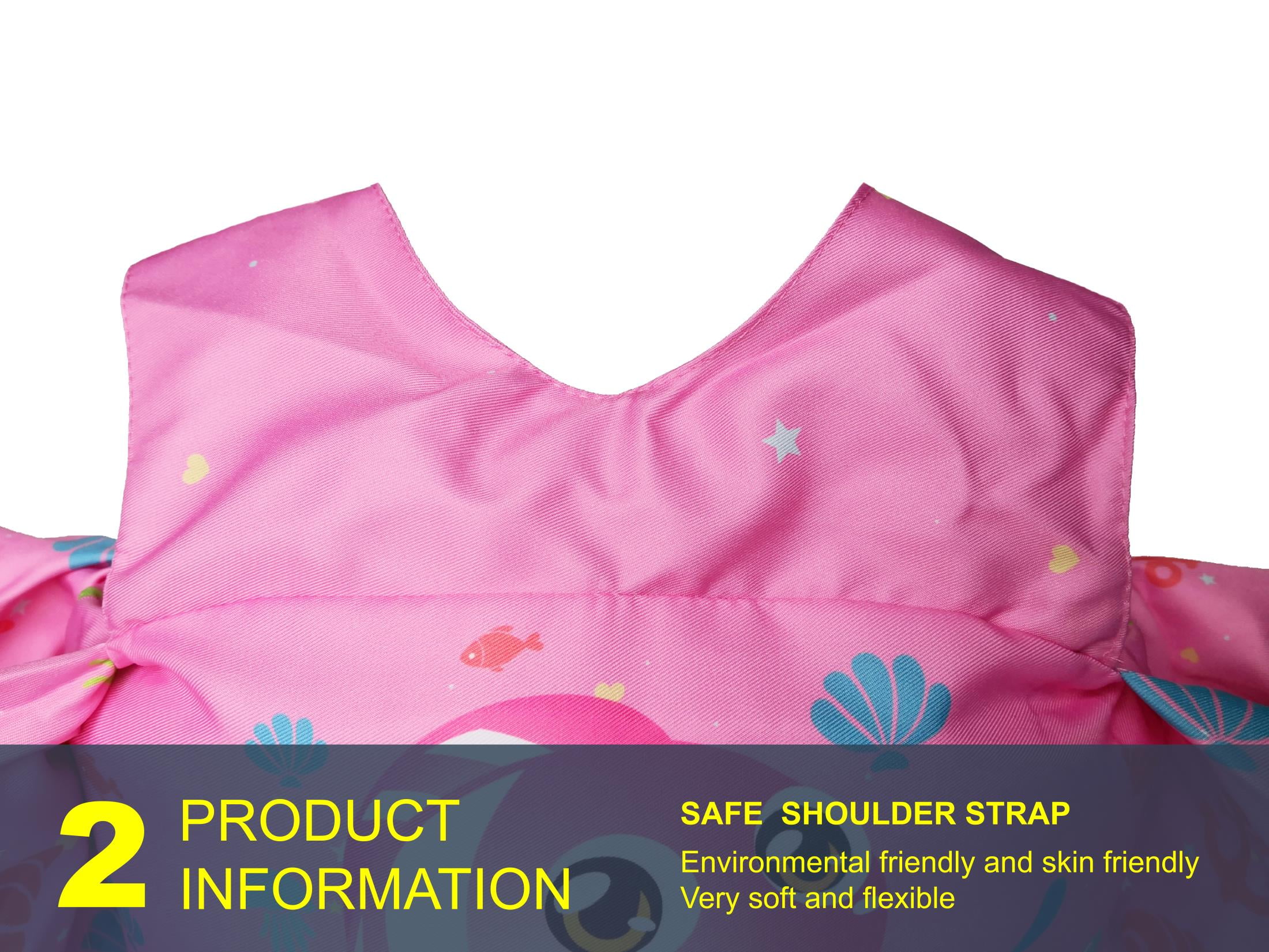 EHIOR Swim Vest Kids Pool Floats with Shoulder Harness for 25-55 lbs Child - Lovely Clownfish