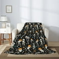 thumbnail image 2 of Sikiie Dancing Skeleton Party Cozy Flannel Fleece Throw Blanket: Lightweight & Thick for All Seasons - Perfect for Women, Men, & Kids"60"x50", 2 of 6