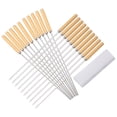 thumbnail image 4 of Binmer Ensemble de Brochettes de Barbecue en Acier Inoxydable Brochettes d'Agneau Rondes Manche en Bois, 4 of 9