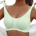 thumbnail image 2 of Gvdentm Underwire Bras for Women Bralettes for Women With Support Women's Push Up Bra Racerback Front Closure Bras Lace Padded Underwire Plunge Floral Wireless Bras(Green,2XL), 2 of 4