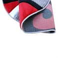 thumbnail image 5 of Flash Furniture Athos Round Contemporary White, Black, Grey, Red Area Rug, 4' x 4', 5 of 7