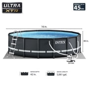 INTEX Ultra XTR 16ft x 48in Above Ground Swimming Pool Set w/ Filter Pump
