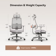 Newtral MagicH-PRO Ergonomic Office Chair with Dynamic Back Support & Footrest
