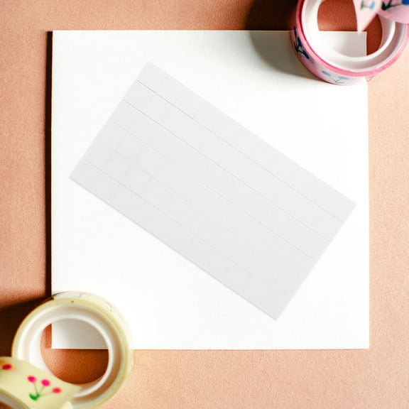 FRCOLOR White EVA Foam Squares with Double Sided Adhesive for DIY Crafts and Card Making Supplies 4 Sheets