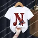thumbnail image 3 of Camiseta de algodón para niños, niña y niño, Marvels, SpiderMan, letras de la A a la Z, ropa de dibujos animados Kawaii, camisetas para niños, camisetas casuales de moda para bebés pequeños, 3 of 5