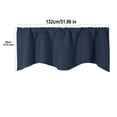 thumbnail image 3 of Valance Curtains Extra Wide, TOUMENY Soft Microfiber Short Window Valance, 52x16 Inch Kitchen Bathroom Living Room Window Treatments, Navy, 3 of 3