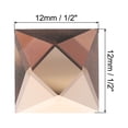 thumbnail image 2 of Unique Bargains 50 Pcs Acrylic Flat Back Rhinestones 12mm Square Artificial Gemstone for Crafts Costume Jewelry Making Champagne, 2 of 7