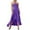 Purple, variant on Evening Dresses for Women Holiday Party Womens Casual Dress Flowy Summer Party Dress With Ruffled Straps Elegant Solid Color Daily Wear Comfortable Fit