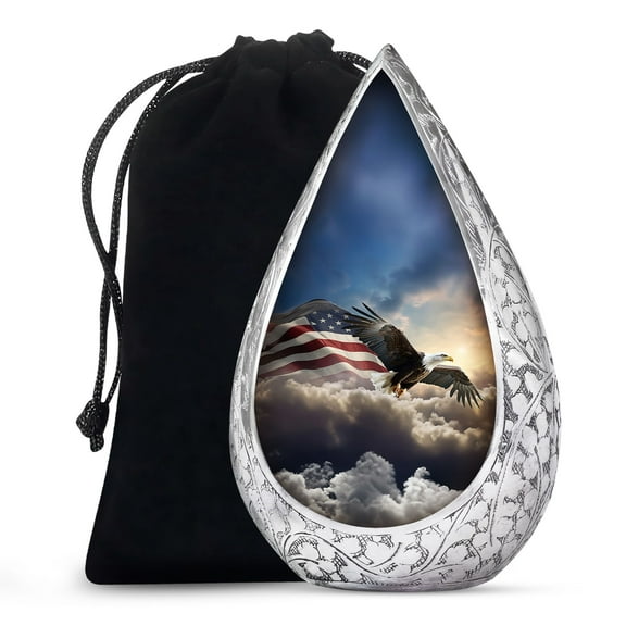 JAGSHASHI Eagle - Memorial Urn For Adult Ash - Burial Urns For Ashes - Urn For Human Ashes - Cremation Urn - Large Decorative Urn - Funeral Ashes Urn - 10 Inch - Large