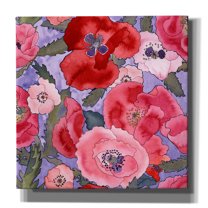 Epic Graffiti 'Poppies pattern- light' by Carissa Luminess, Canvas Wall Art, 26"x26"